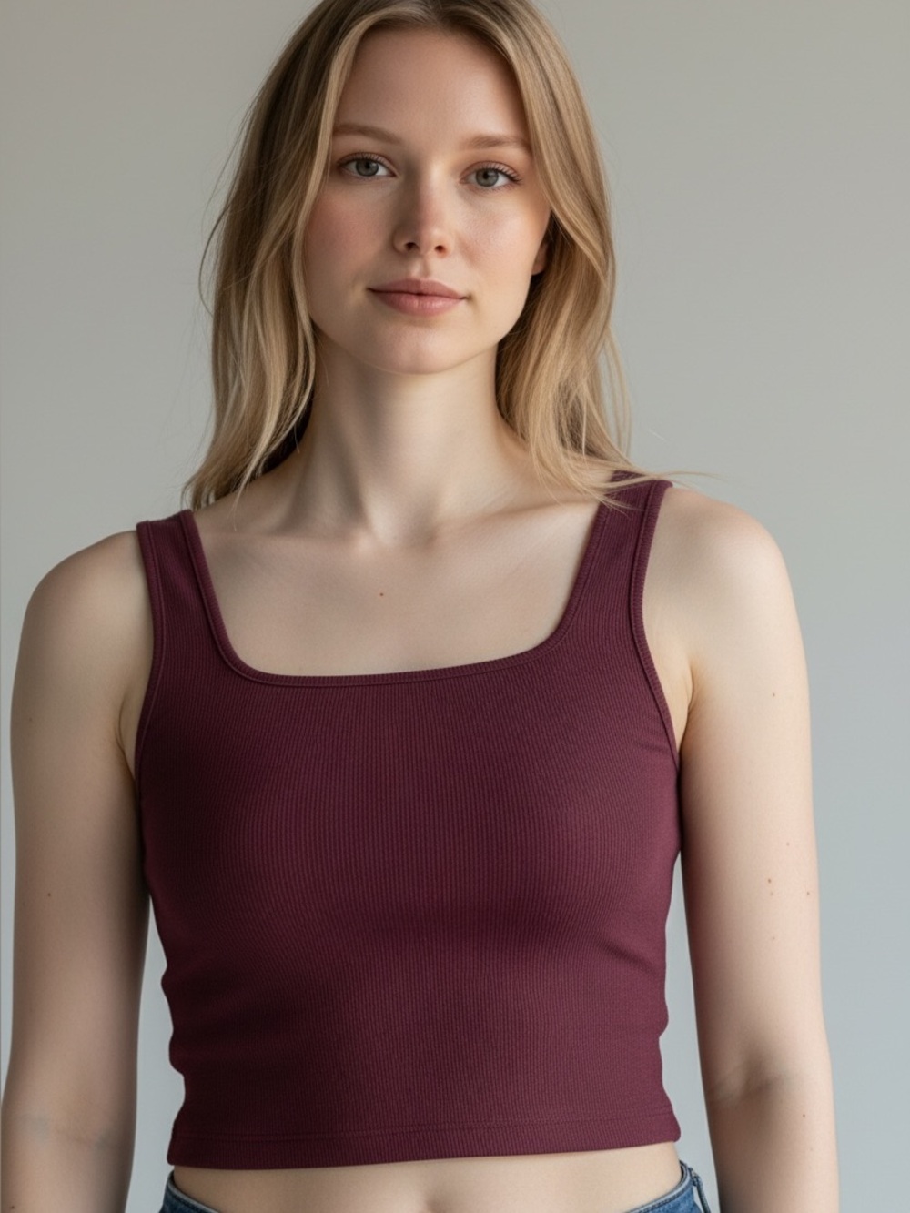 🍇 Old Navy Square-Neck Cropped Tank